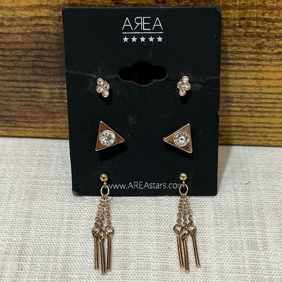 AREA Jewelry - Set of 3 Earrings